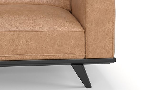 Rivet Bigelow Modern Oversized Leather Accent Chair 3D model 2