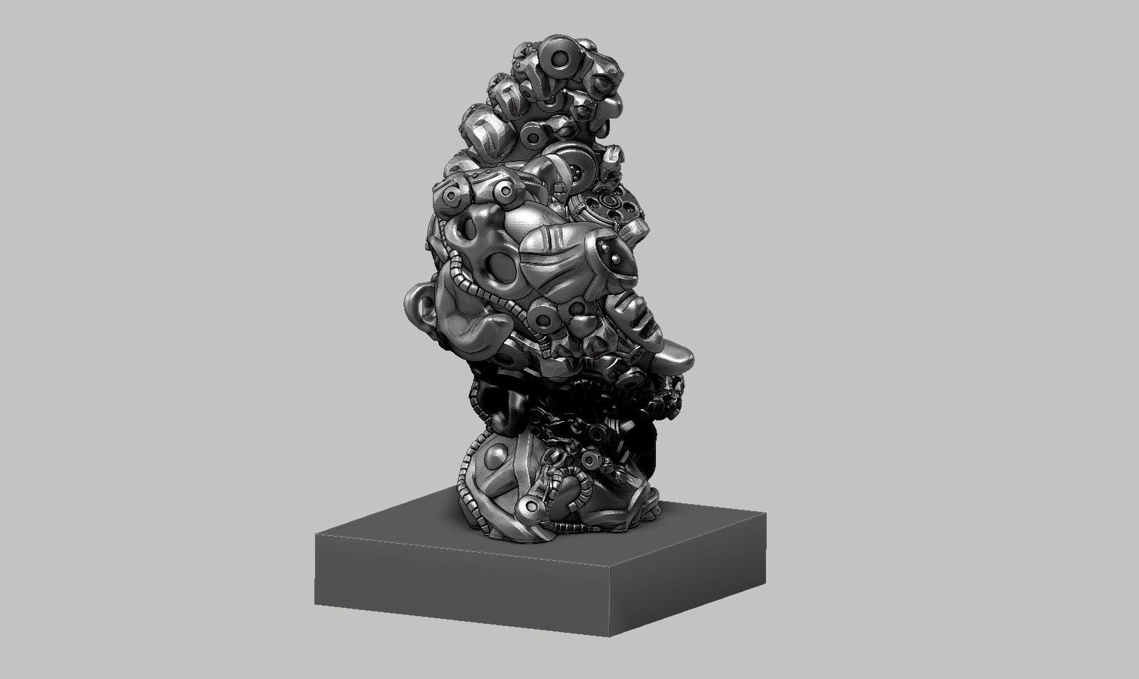 Modern Abstract robotic sculpture 169 3D print model_2