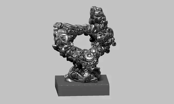 Modern Abstract robotic sculpture 169 3D print model