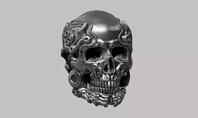 skull robot head a41