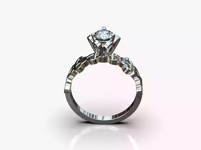 Solitaire heart ring
