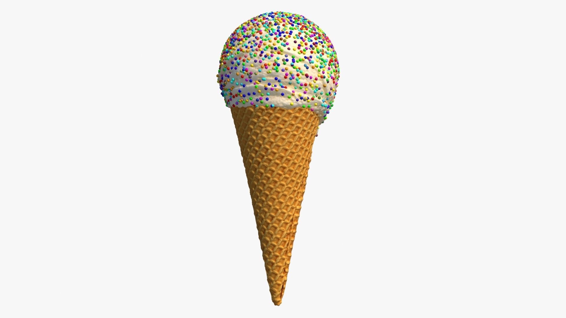 Ice Cream Cone With Toppings v1 3D model_6