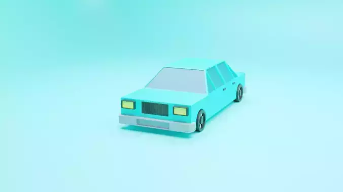 low poly car