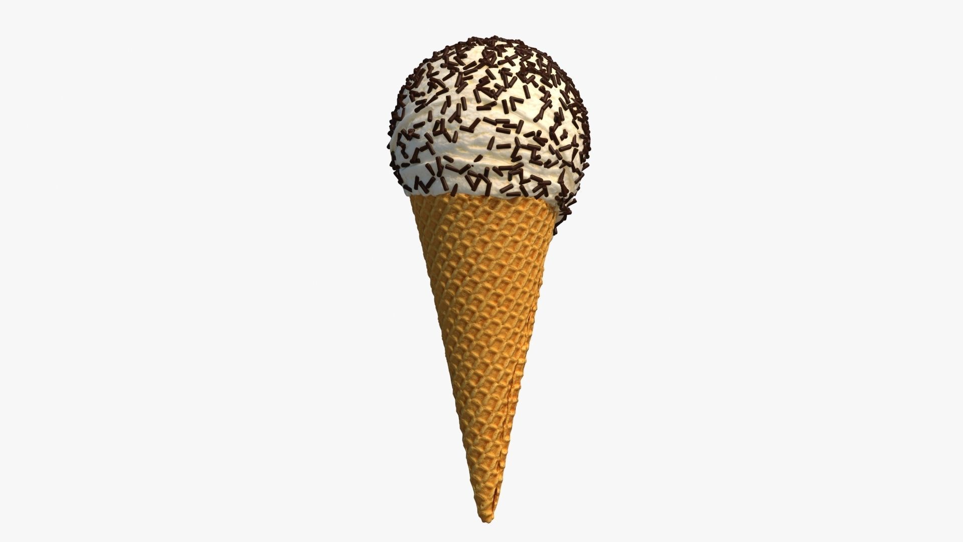 Ice Cream Cone With Toppings v2 3D model_6