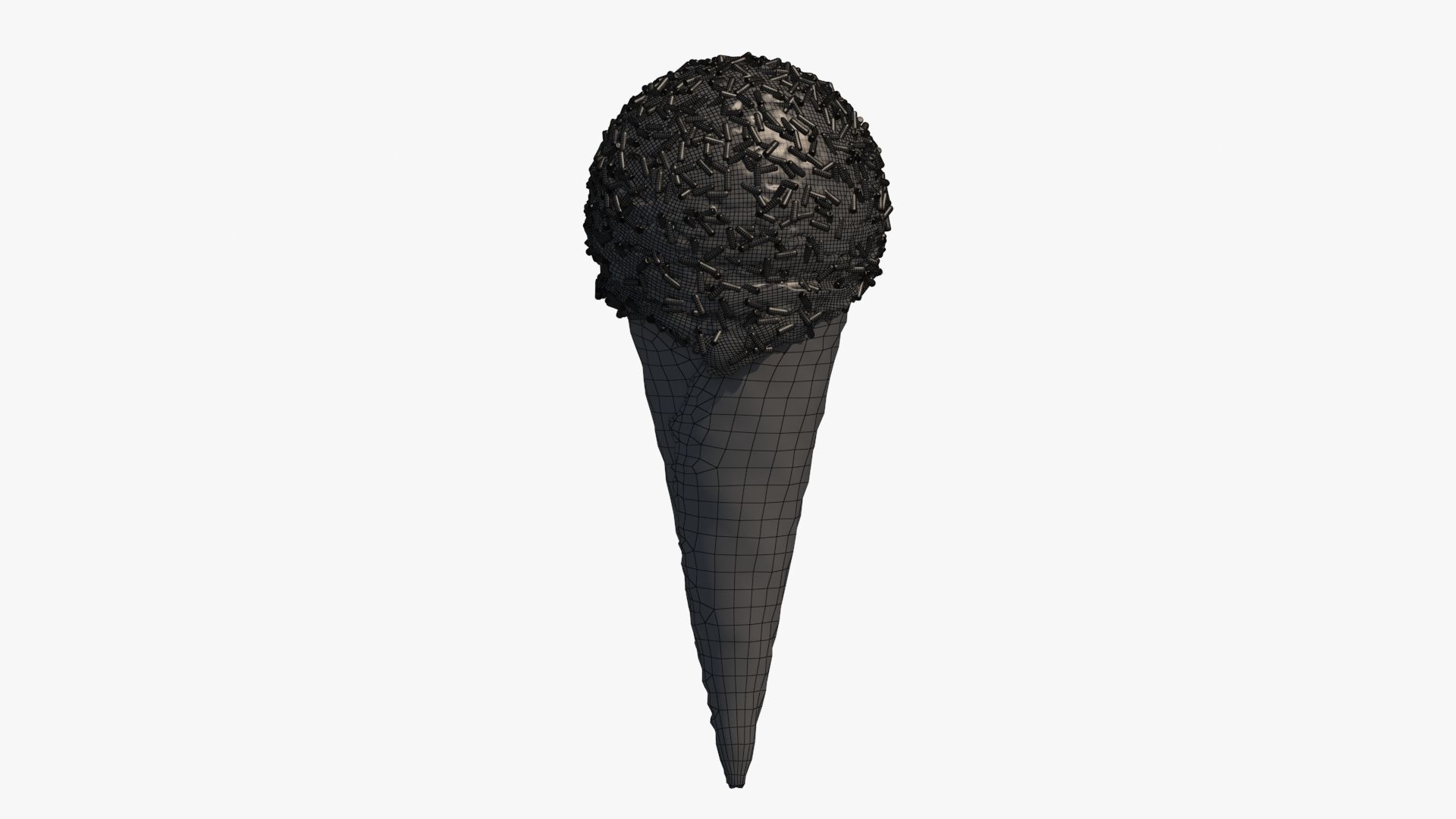 Ice Cream Cone With Toppings v2 3D model_11