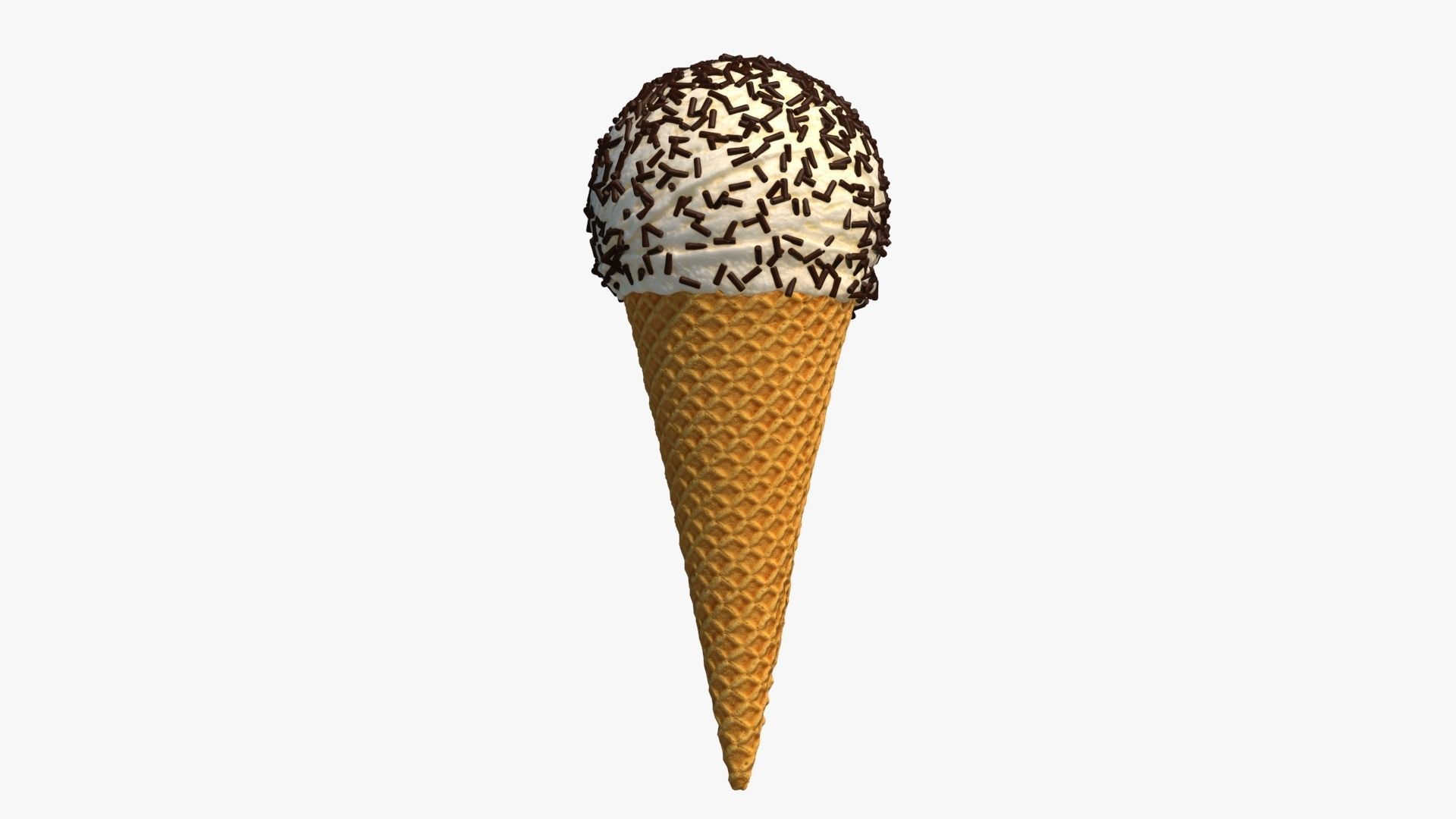 Ice Cream Cone With Toppings v2 3D model_5