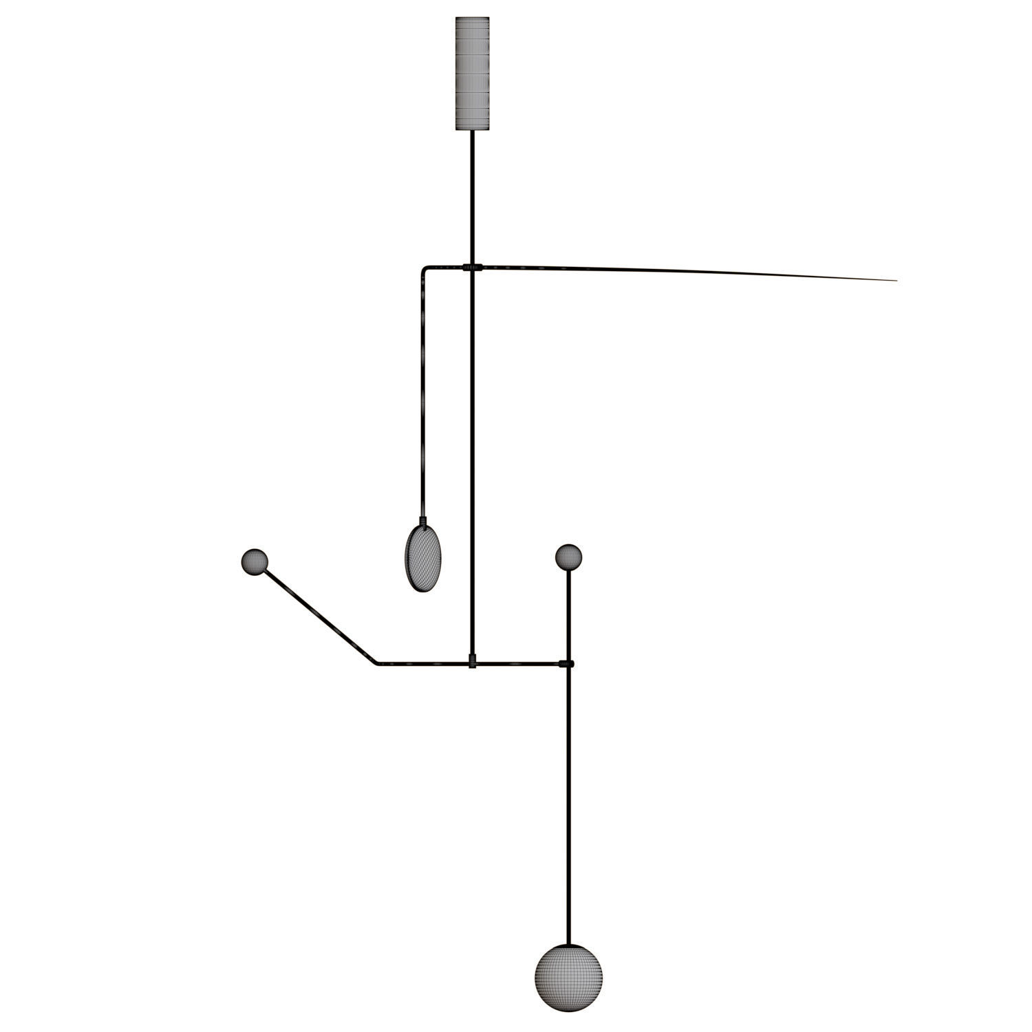 Mobile Chandelier 6 3D model_4