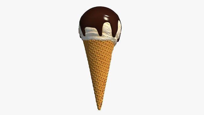 Ice Cream Cone With Toppings v3 3D model 7
