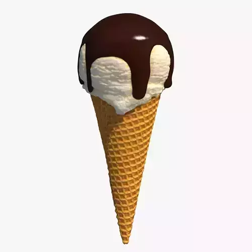 Ice Cream Cone With Toppings v3 3D model Ice Cream Cone With Toppings v3 3D model