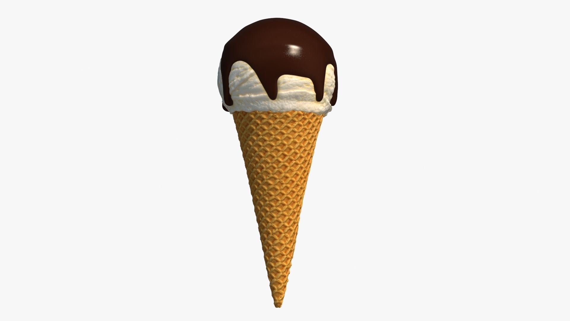 Ice Cream Cone With Toppings v3 3D model_5