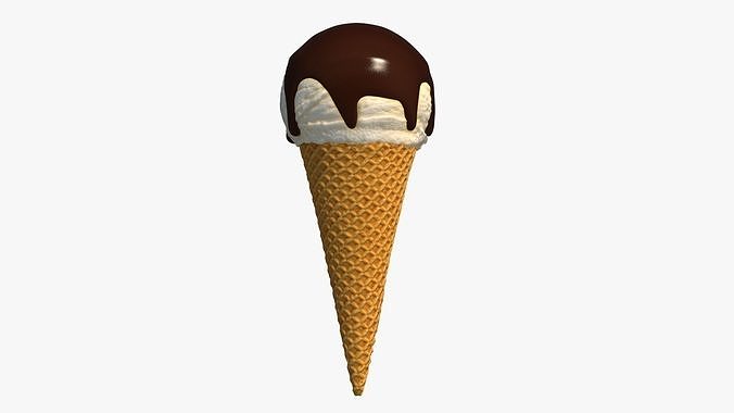 Ice Cream Cone With Toppings v3 3D model 6