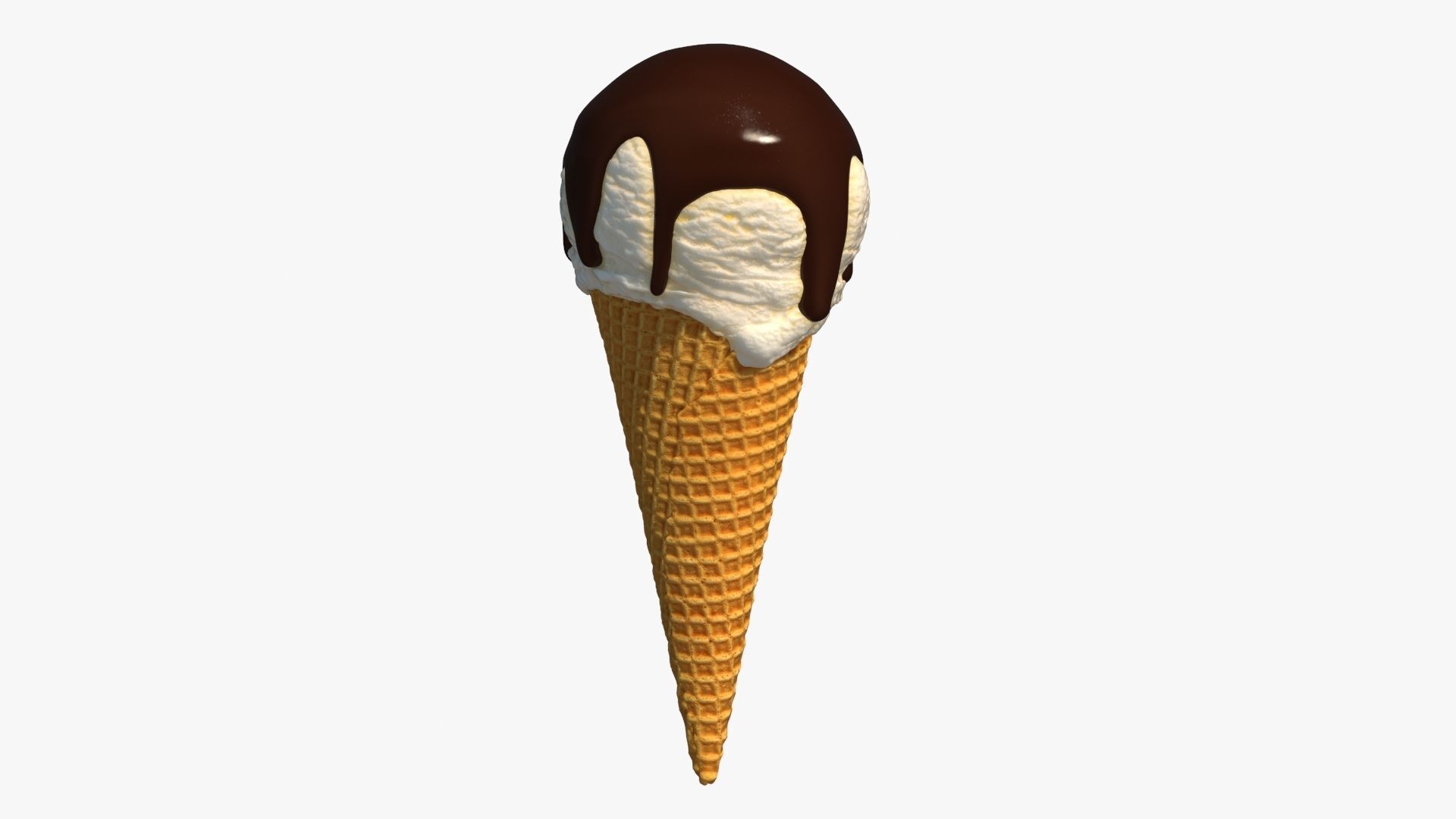 Ice Cream Cone With Toppings v3 3D model_8