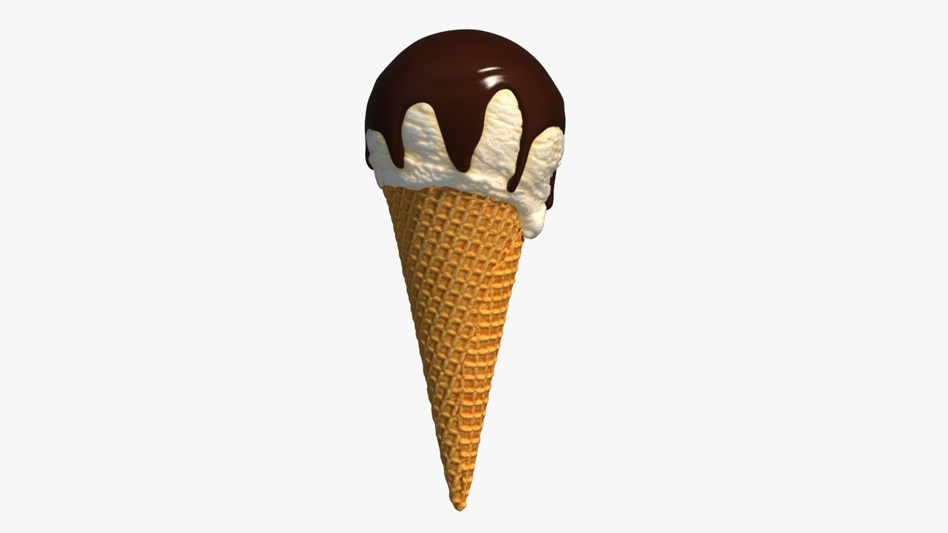Ice Cream Cone With Toppings v3 3D model_7
