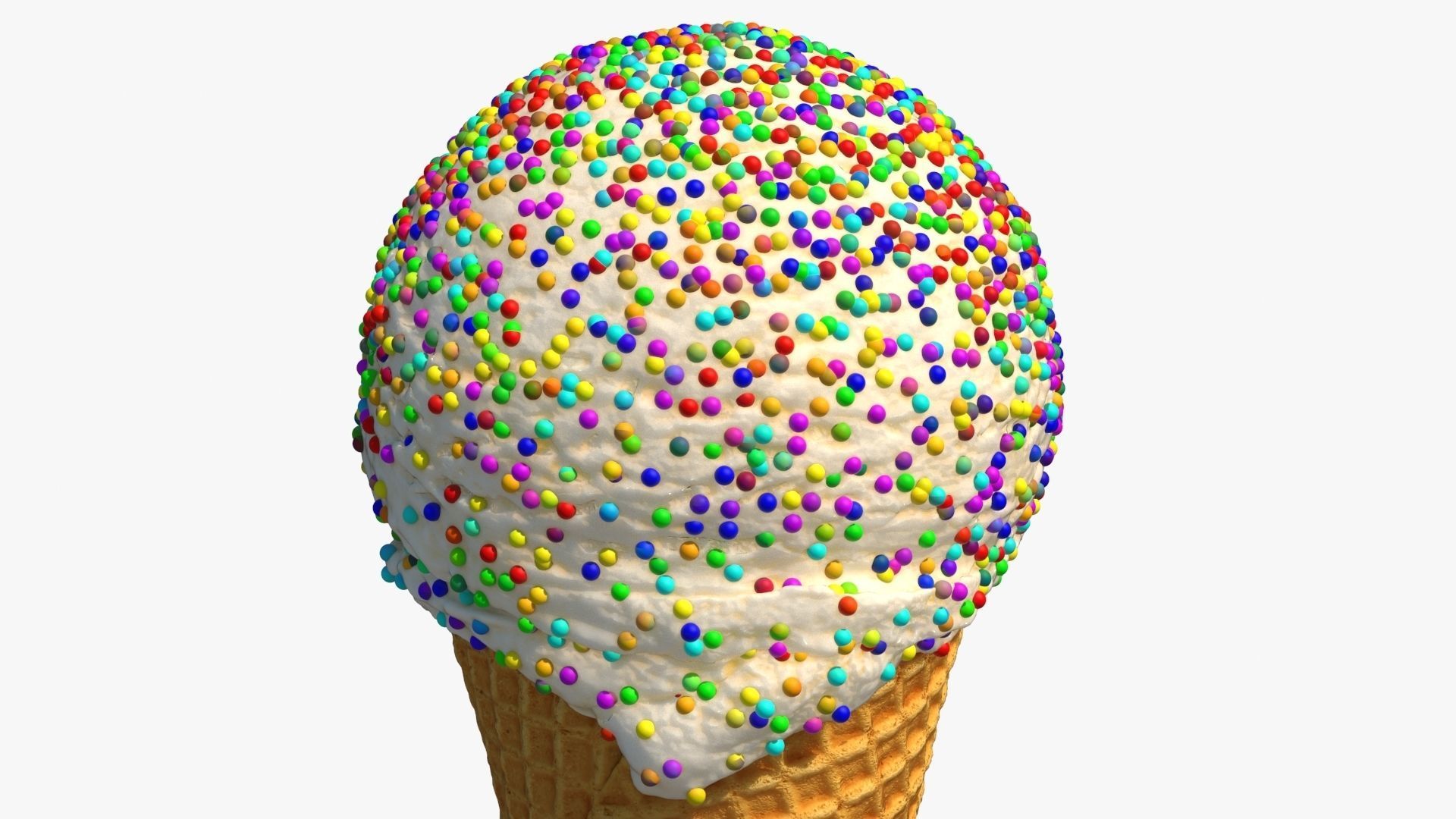 Ice Cream Cone With Toppings Collection _8