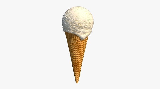 Ice Cream Cone With Toppings Collection 3D Model Pack 5
