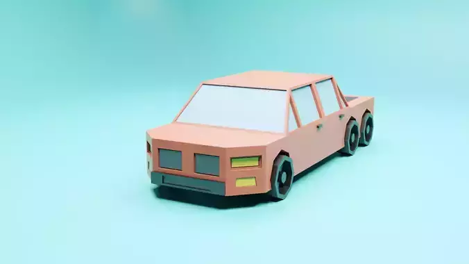 low poly car toy