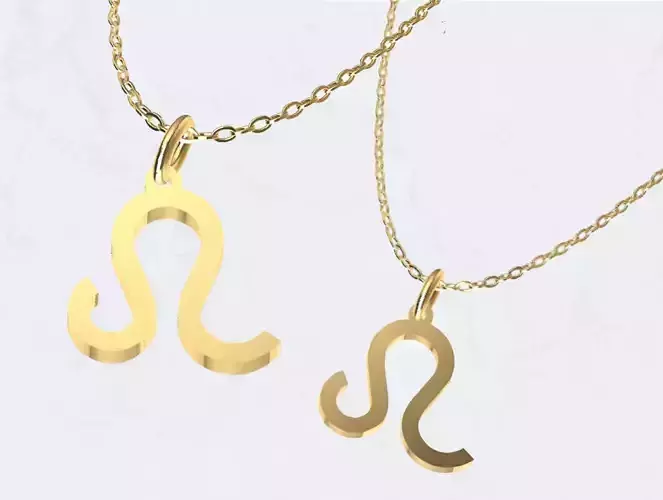 Leo Zodiac Sign Pendant Necklace