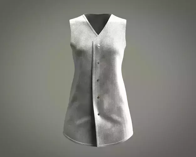 Girls Long Koti 3D model