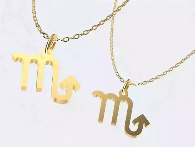 Scorpio Zodiac Sign Pendant Necklace
