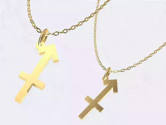 Sagittarius Zodiac Sign Pendant Necklace