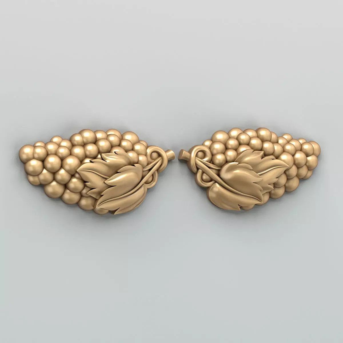Carved decor horizontal 041 Grape 3D model_0