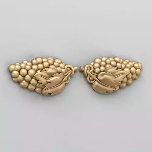 Carved decor horizontal 041 Grape 3D model