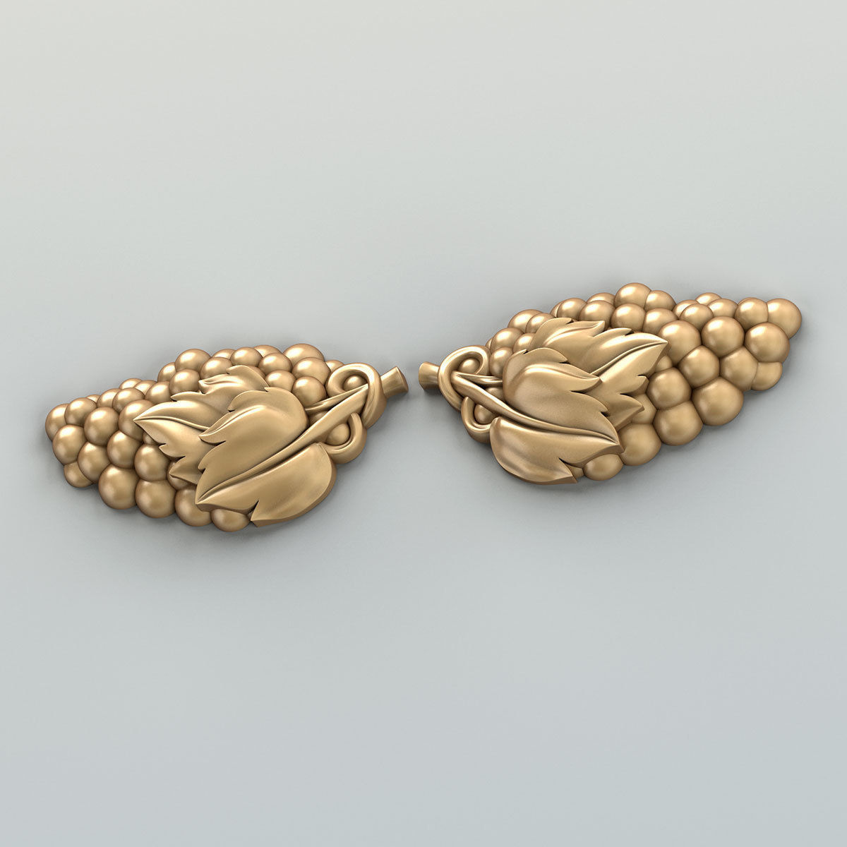 Carved decor horizontal 041 Grape 3D model_4