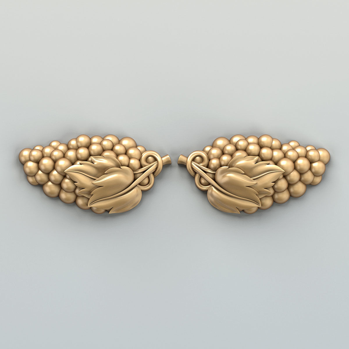 Carved decor horizontal 041 Grape 3D model_1