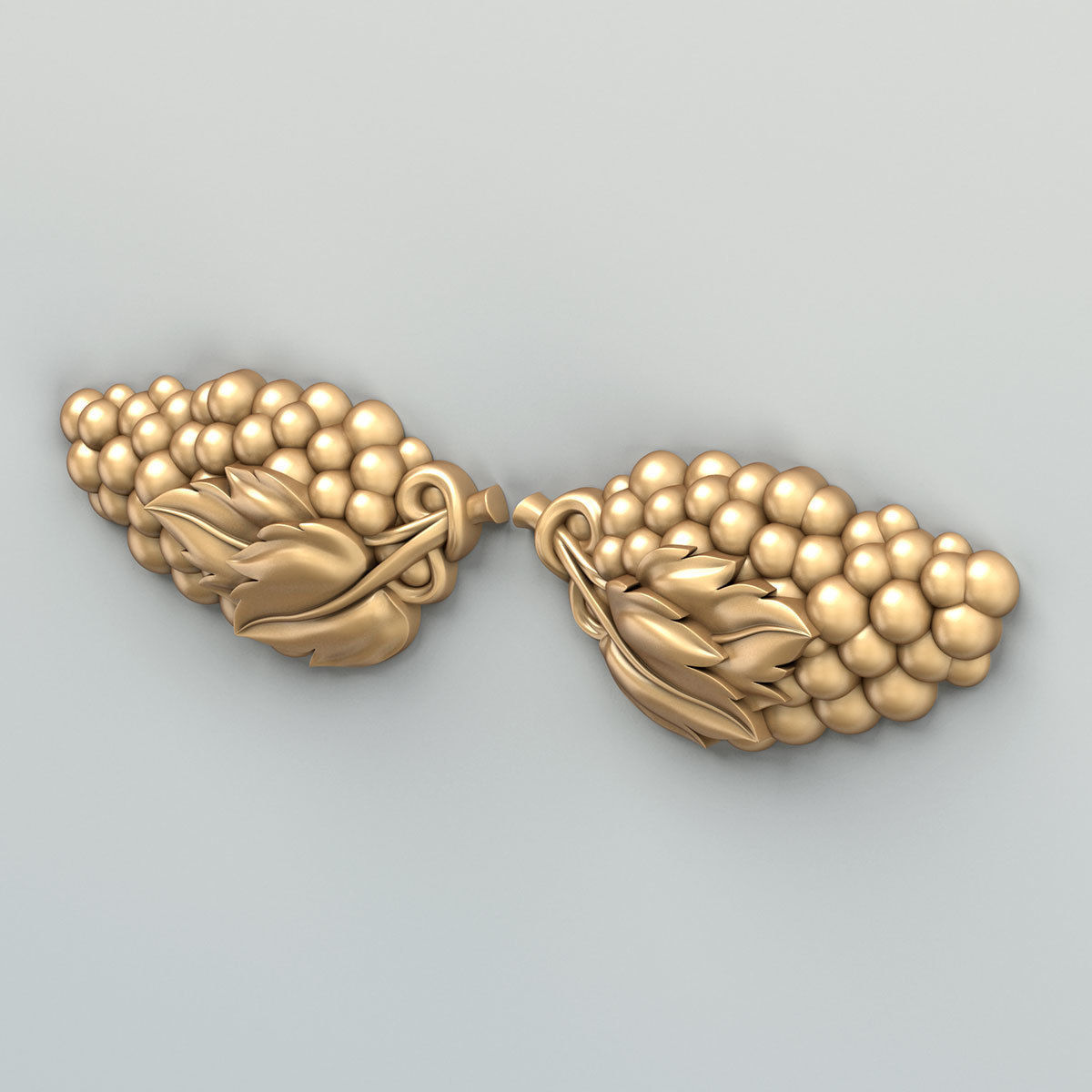 Carved decor horizontal 041 Grape 3D model_2