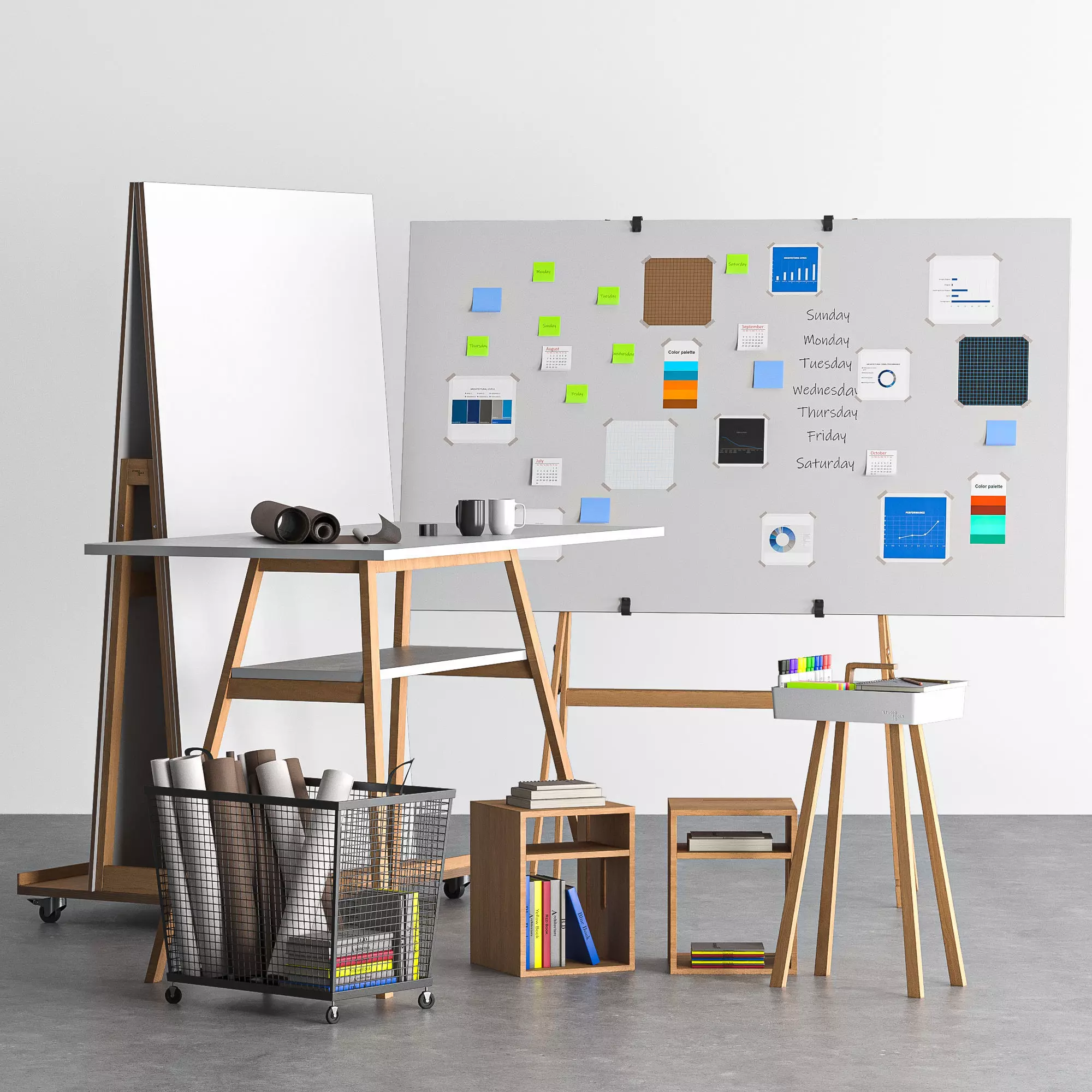 office furniture 3D model_0