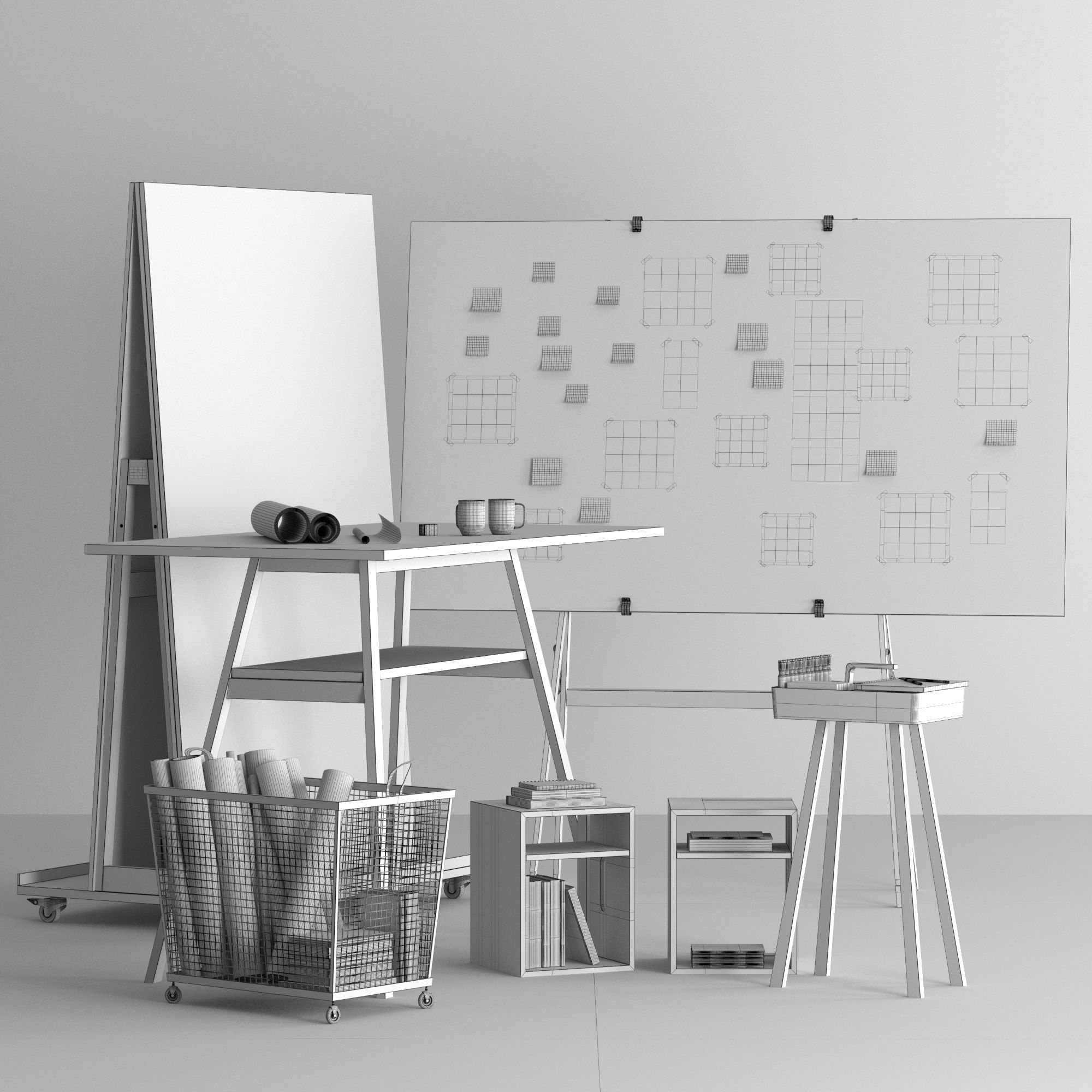 office furniture 3D model_3