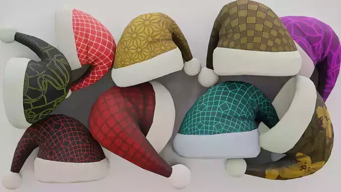 Christmas Hat  20 Textures  5 Color Variant