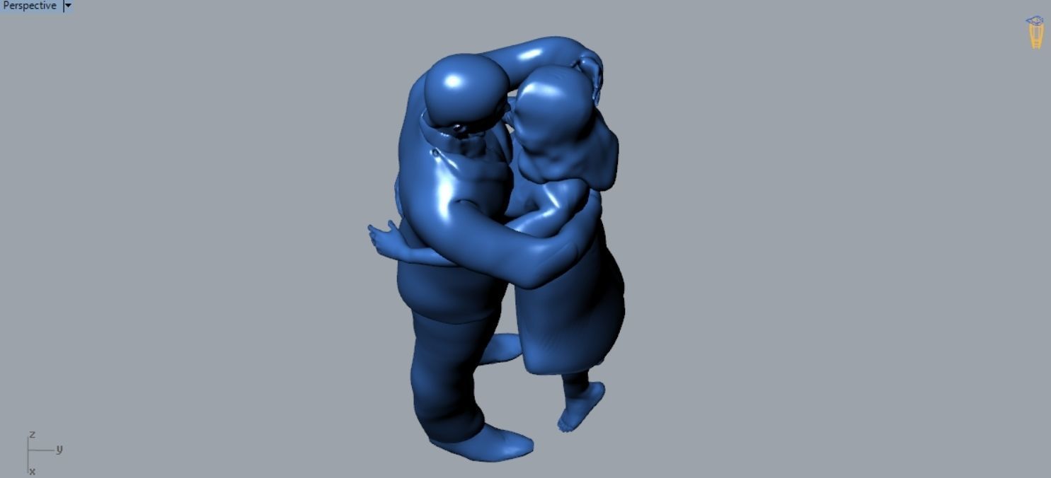 Creative CR 11 Man and Woman 3D print model_6