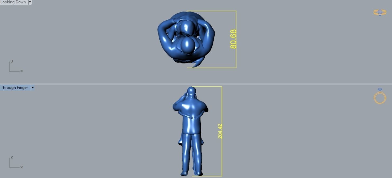 Creative CR 11 Man and Woman 3D print model_3