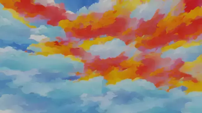 Fantasy Painted Clouds Skybox