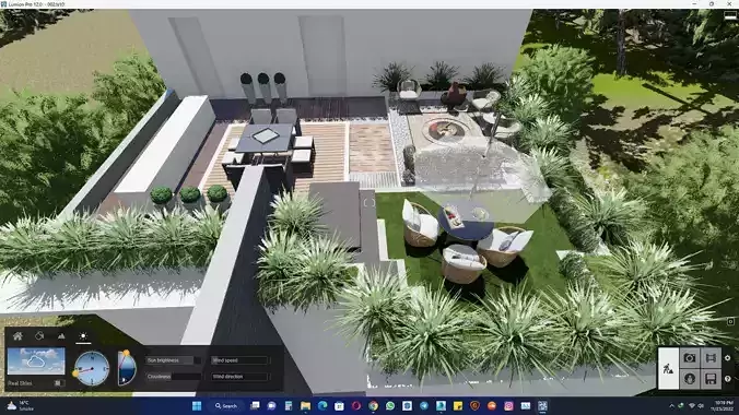 Roof top landscape design with conservatory 3d model 3D model