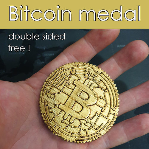 Bitcoin medal Free 3D model