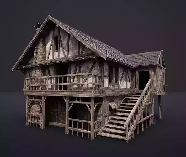 MEDIEVAL SLAVIC HOUSE COTTAGE CABIN HUT TOWN CITY AAA NEXTGEN