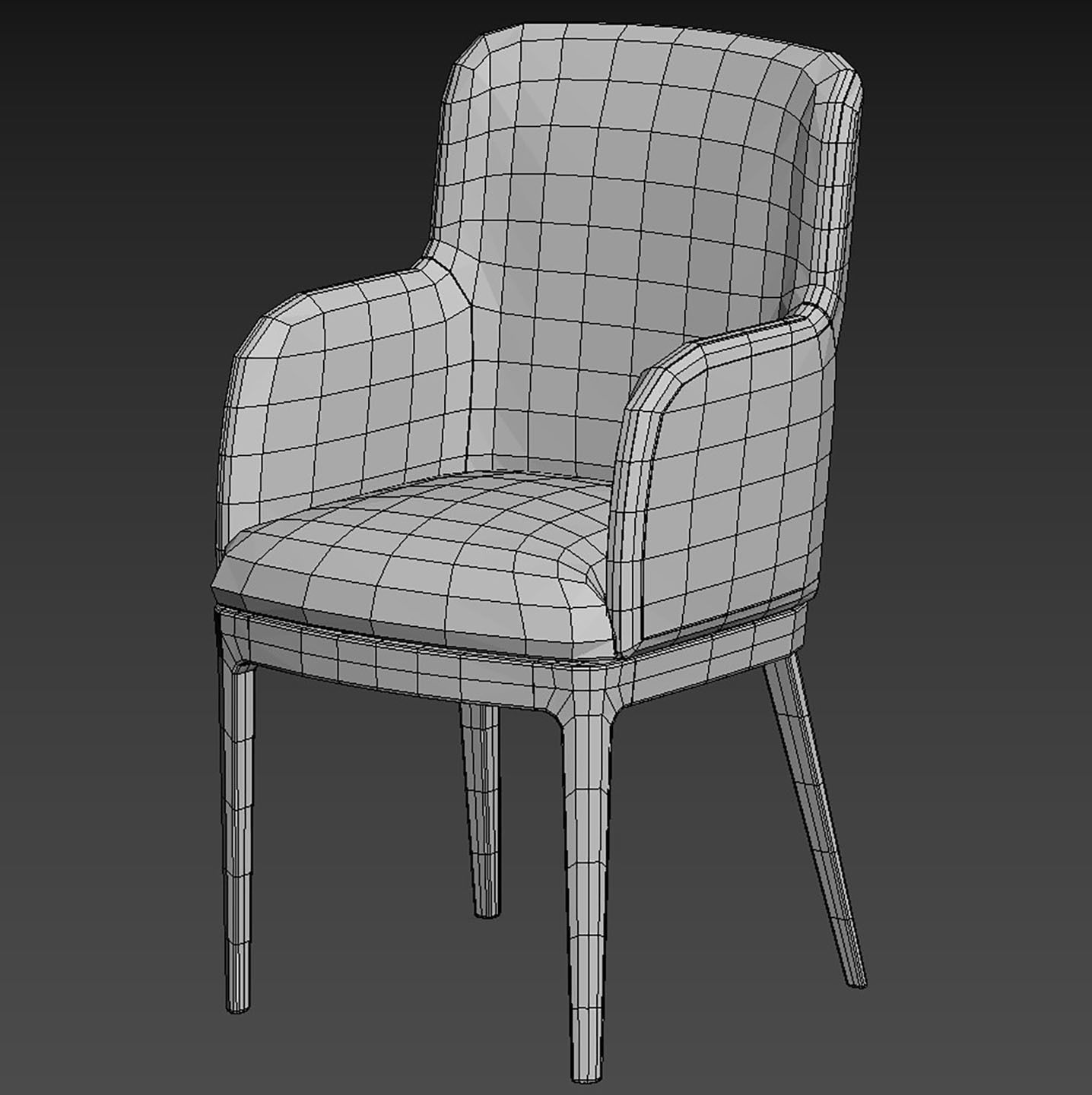 Margot Dining Chair Bontempi 3D model_11