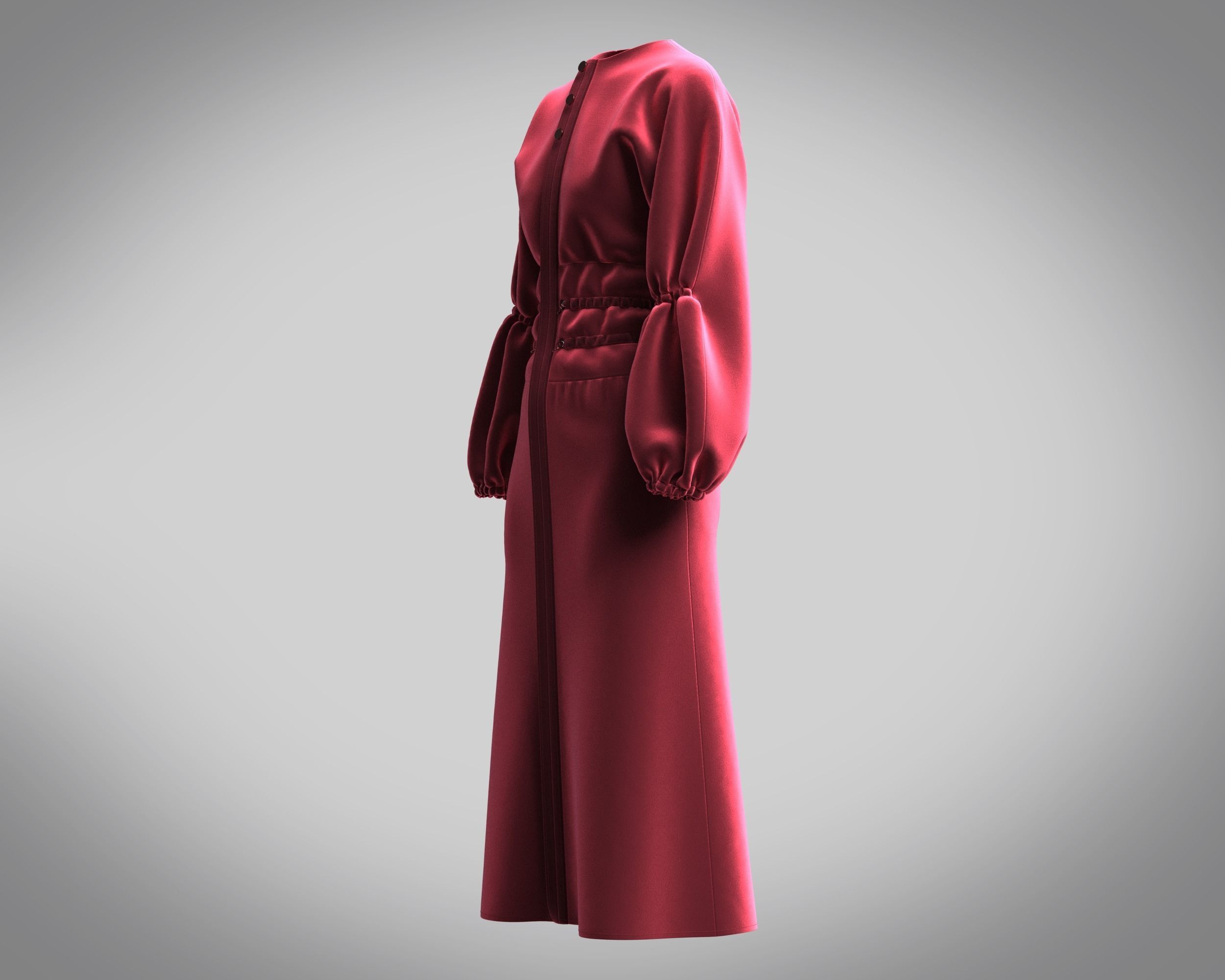 Ladies Leisure Dress 3D model_5