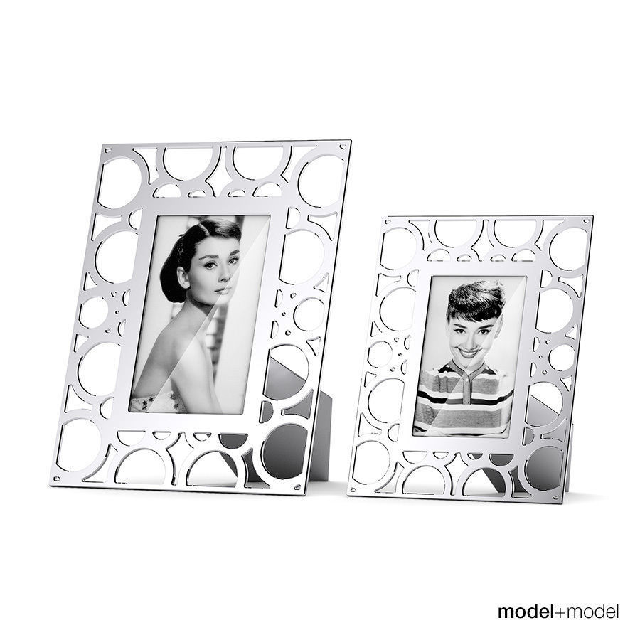 Circle picture frames 3D model_0