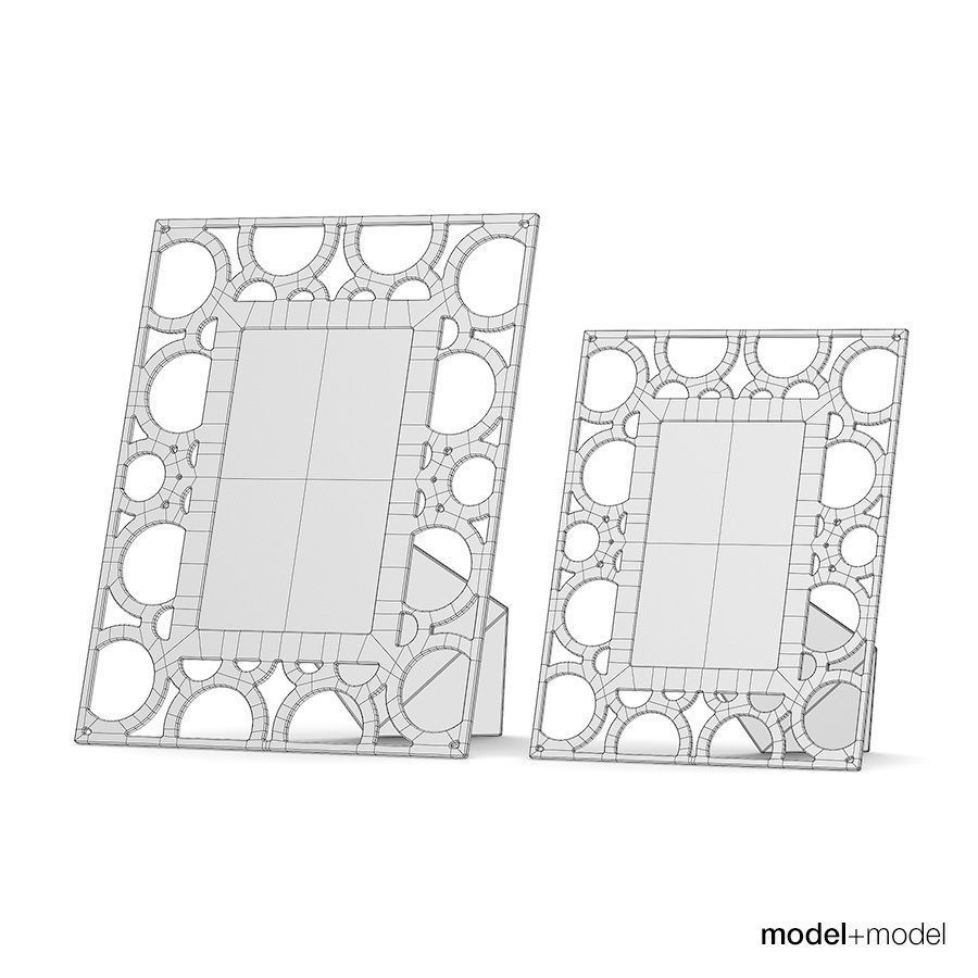 Circle picture frames 3D model_1