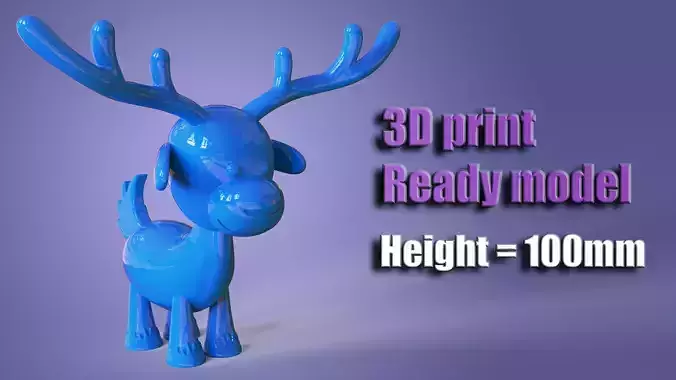 Christmas Deer Toy for 3D print model 3D print model
