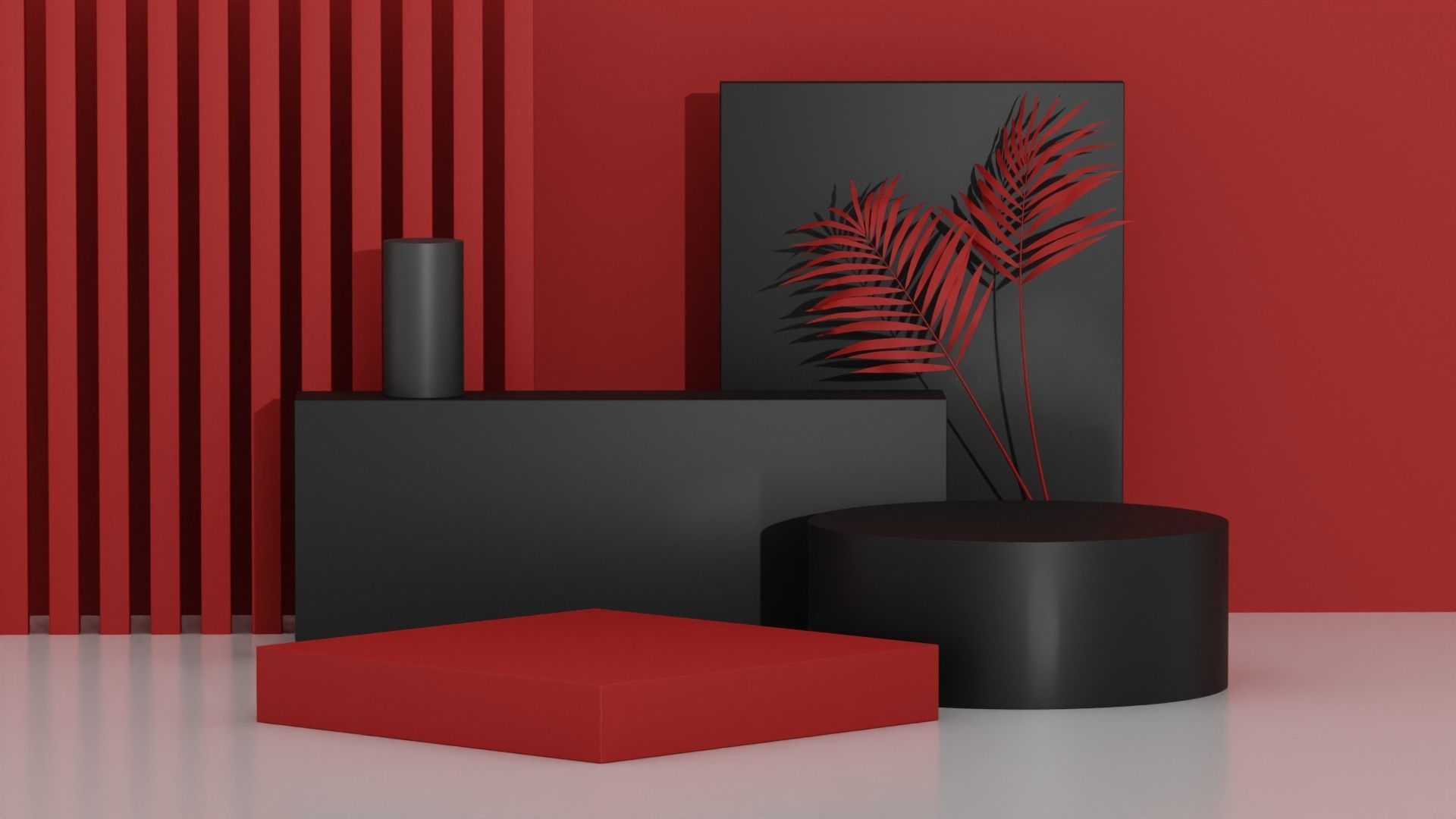 Product Advertising Display Podium Low-poly 3D model_4