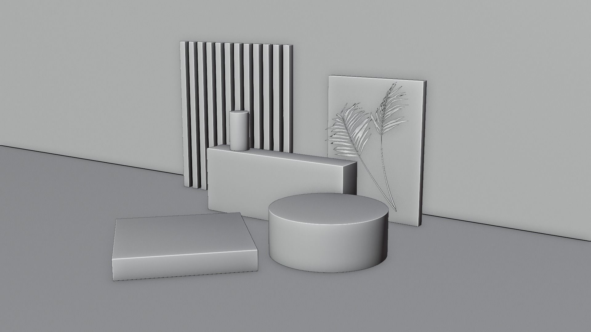 Product Advertising Display Podium Low-poly 3D model_8