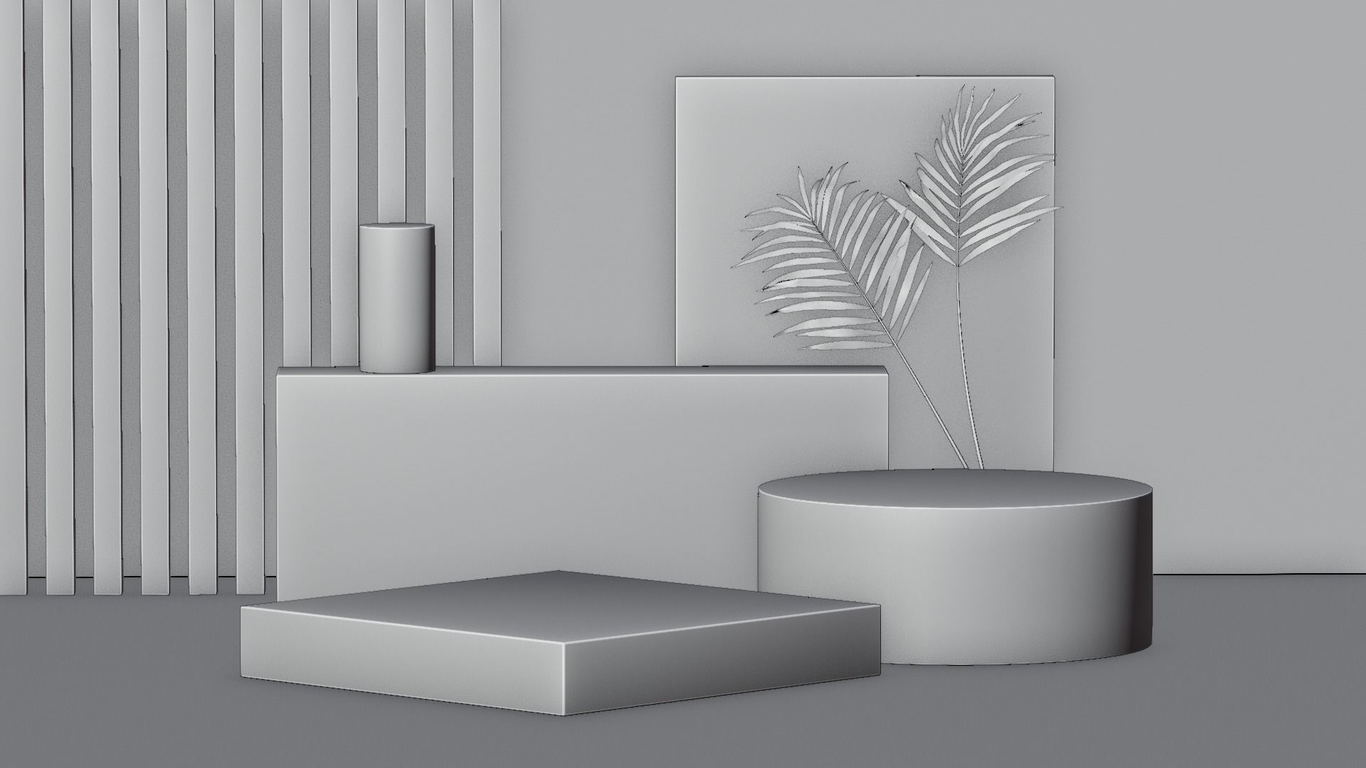 Product Advertising Display Podium Low-poly 3D model_5