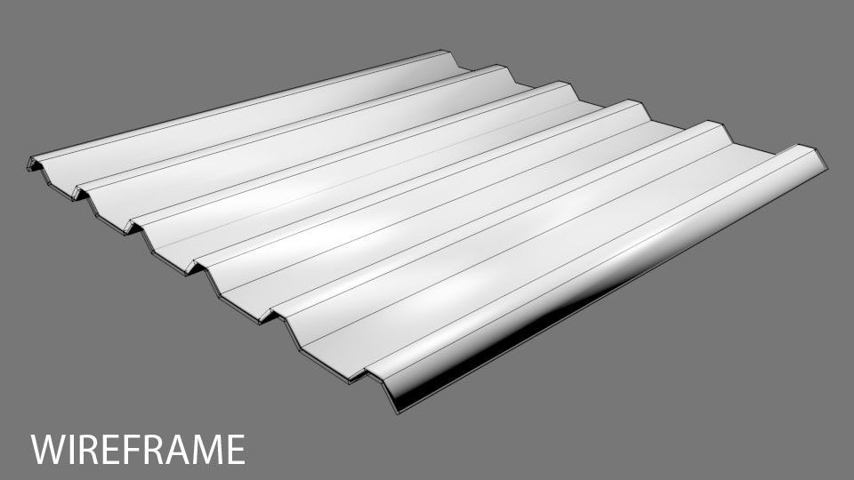 Roof Wall Profile 3D model_3