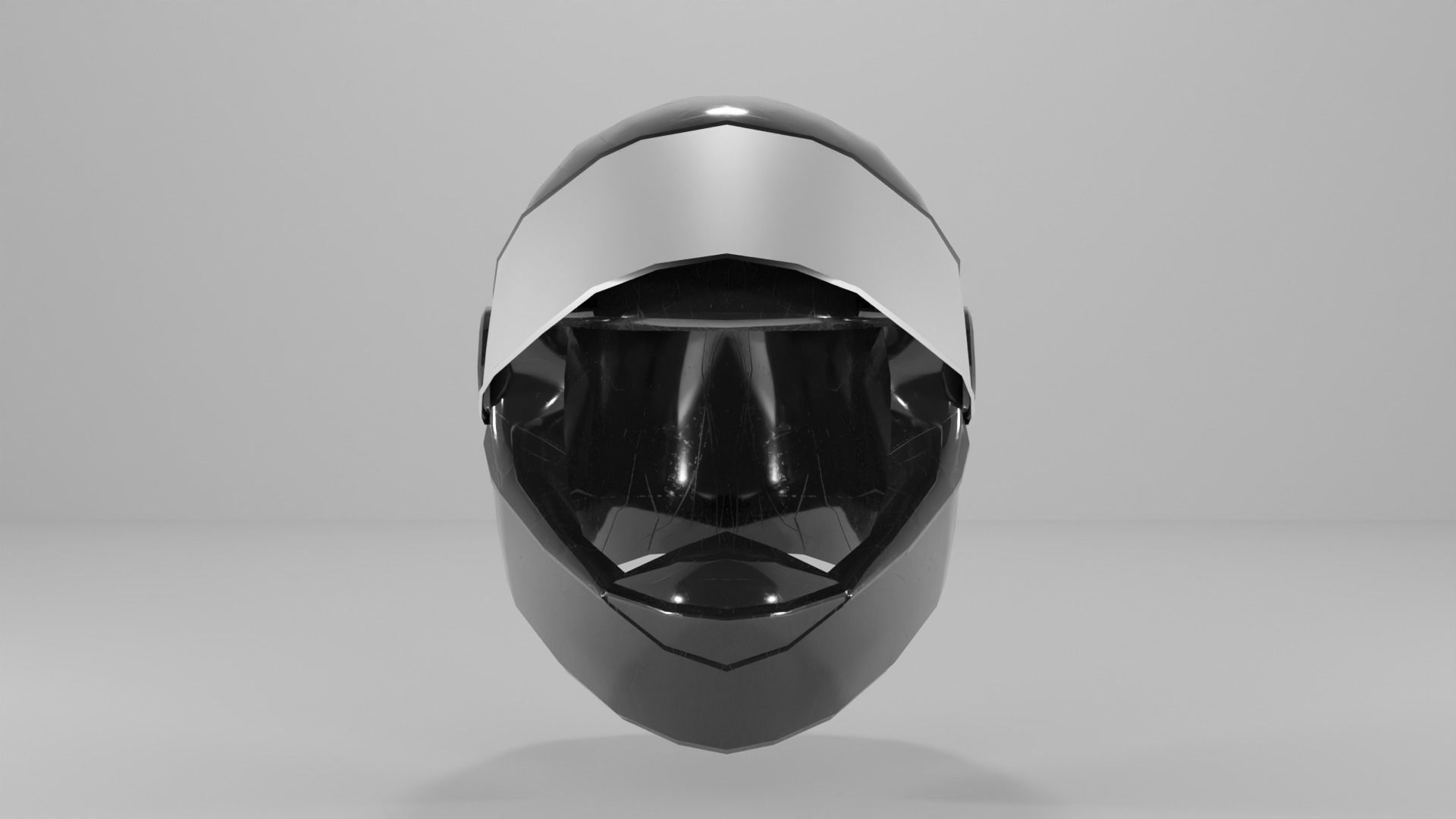 motorcycle helmet Low-poly 3D model_1