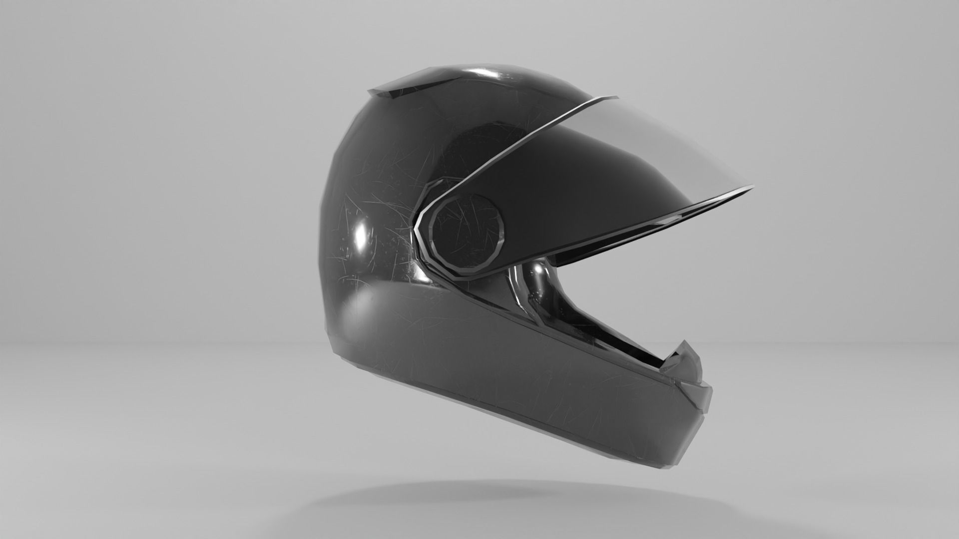 motorcycle helmet Low-poly 3D model_14