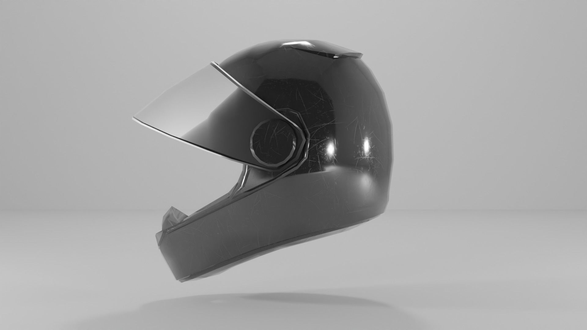 motorcycle helmet Low-poly 3D model_19